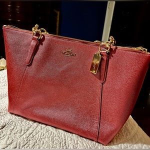 Coach Metallic Shimmery Pink handbag; rarely used; like new